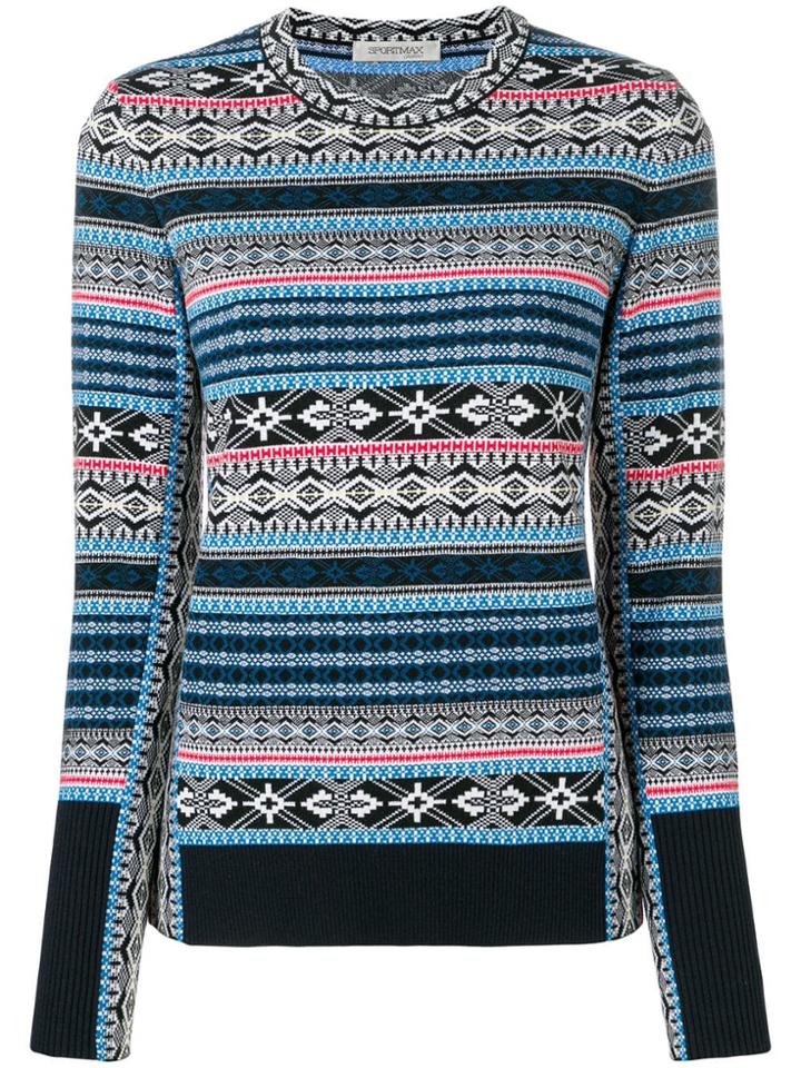 Sportmax Fairisle Sweater - Blue