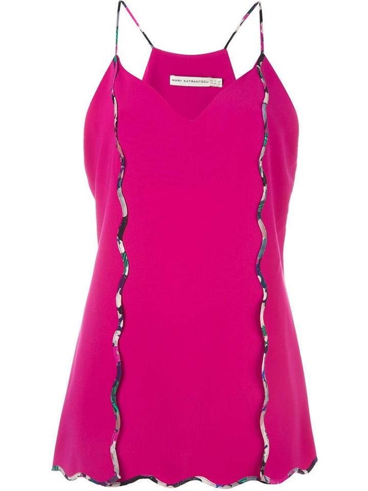 Mary Katrantzou 'garnet' Top, Women's, Size: 12, Pink/purple, Triacetate/polyester/silk