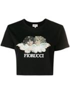 Fiorucci Vintage Angels Crop T-shirt - Black