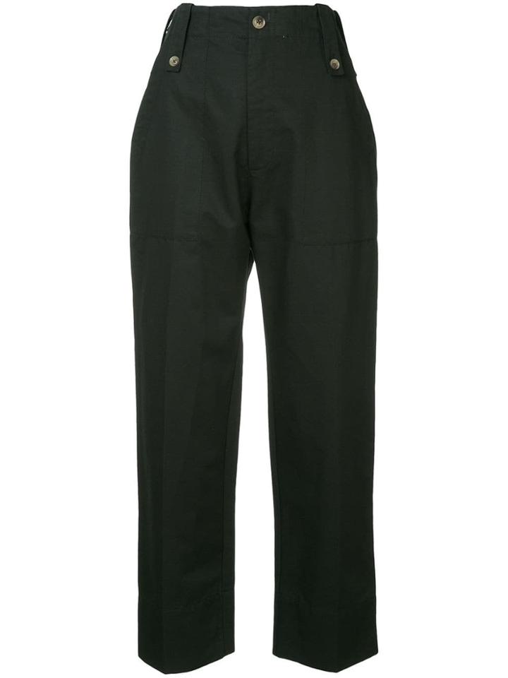 Bassike Drill Tapered Utility Pant - Black