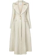 Rosie Assoulin Single Breasted Flared Coat - Yellow & Orange