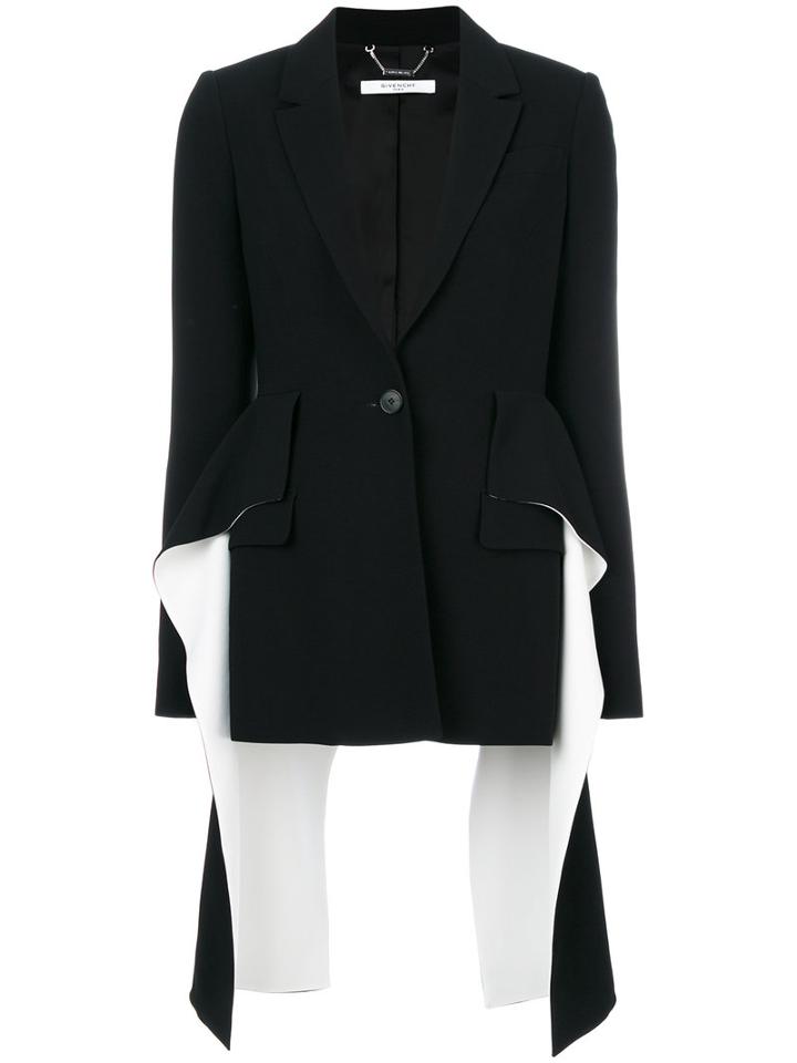 Givenchy - Flared Panel Blazer - Women - Spandex/elastane/viscose - 42, Black, Spandex/elastane/viscose