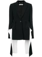 Givenchy - Flared Panel Blazer - Women - Spandex/elastane/viscose - 42, Black, Spandex/elastane/viscose