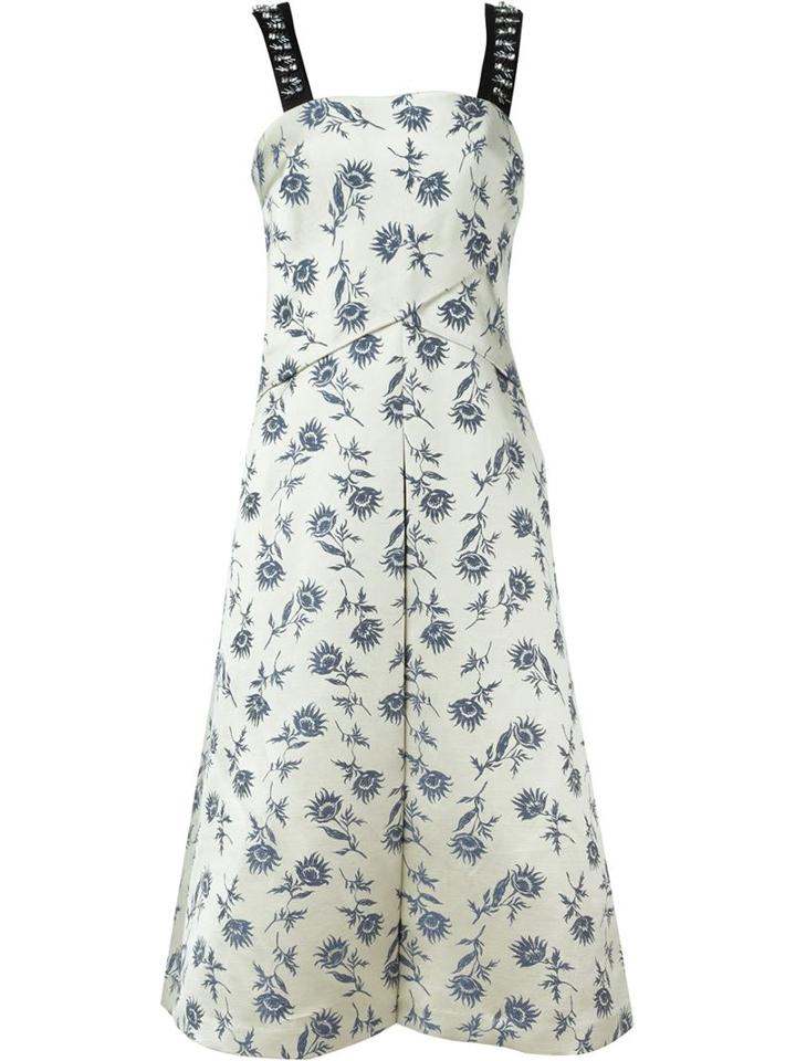 Tory Burch Embellished Strap Floral Dress