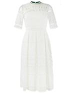 House Of Holland Heart Lace Midi Dress, Women's, Size: 8, White, Polyester