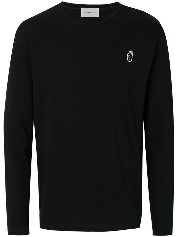 Wood Wood Archway Long Sleeved T-shirt - Black