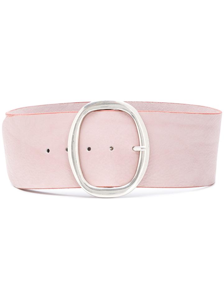 Orciani Oval Buckle Belt - Pink & Purple