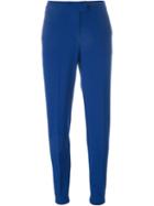 Armani Jeans Tapered Trousers, Women's, Size: 44, Blue, Polyester/spandex/elastane/viscose