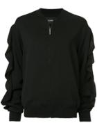 Goen.j Ruffle Trimmed Jacket - Black