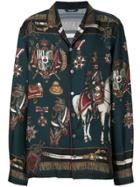 Dolce & Gabbana Military Print Shirt - Blue