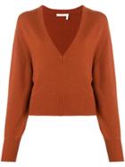 Chloé Deep V-neck Sweater - Brown