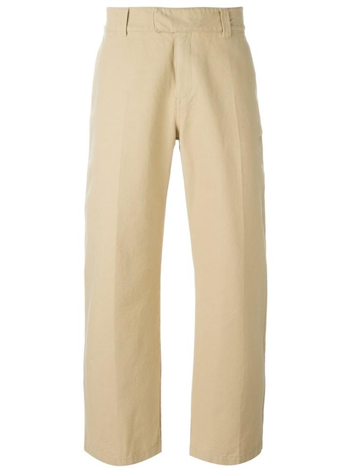 Soulland 'marchionne' Wide-leg Trousers, Men's, Size: Small, Nude/neutrals, Cotton