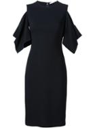 Givenchy Cold Shoulder Dress, Women's, Size: 36, Black, Viscose/spandex/elastane
