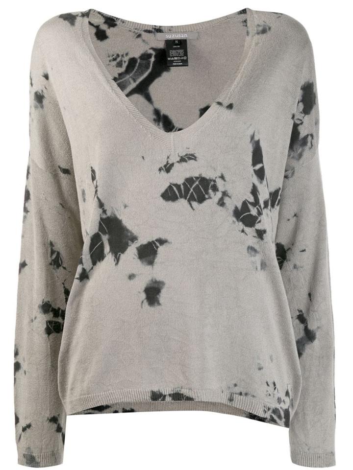 Suzusan Tie-dye Effect Jumper - Black