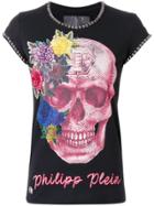 Philipp Plein Studded Skull Print T-shirt - Black