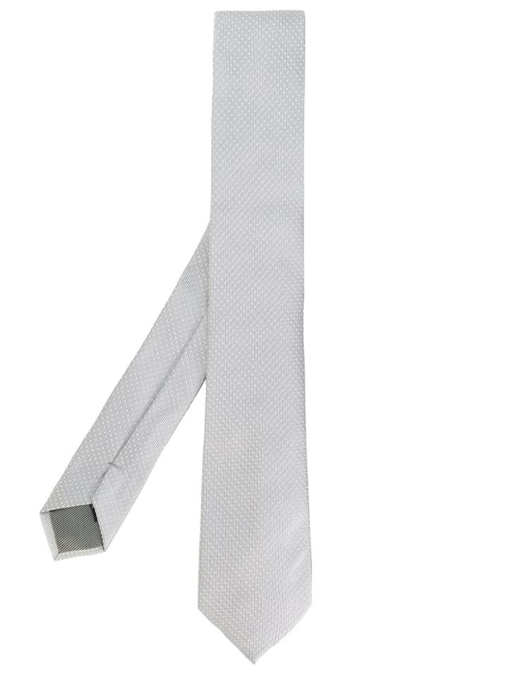 Dell'oglio Micro Dot Tie - Grey