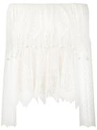 Alexander Mcqueen Off-shoulder Lace Top - Neutrals