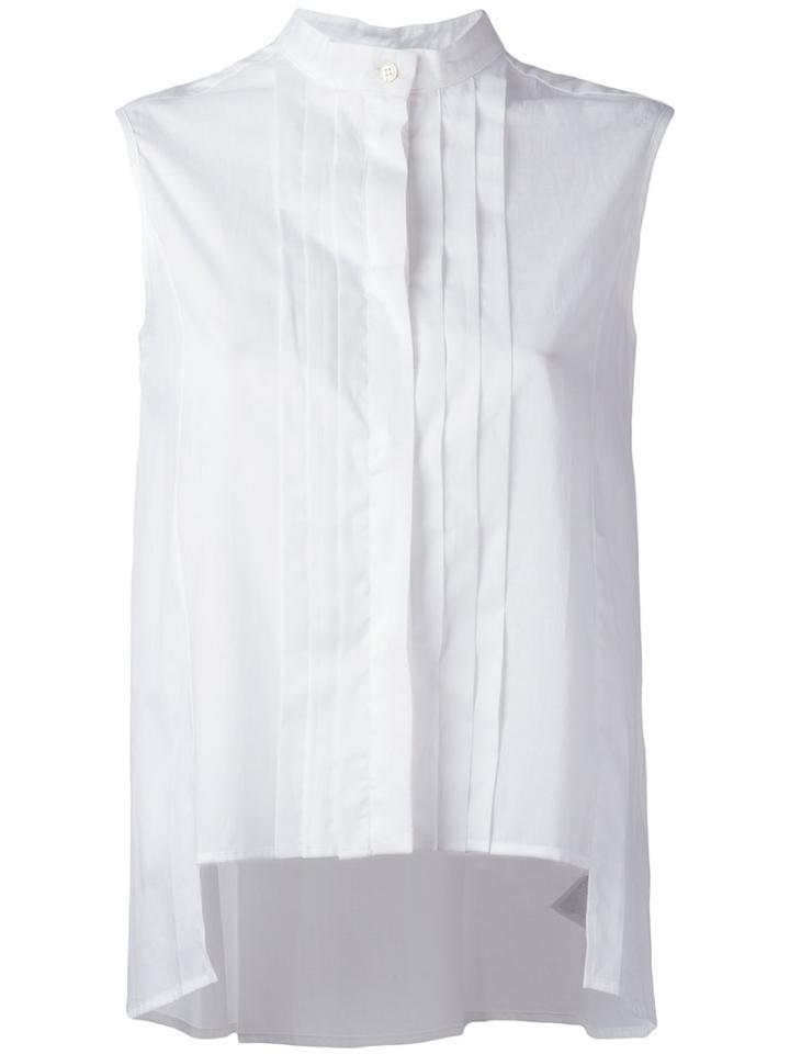 Io Ivana Omazic Pleated Front Buttoned Blouse, Women's, Size: 42, White, Cotton