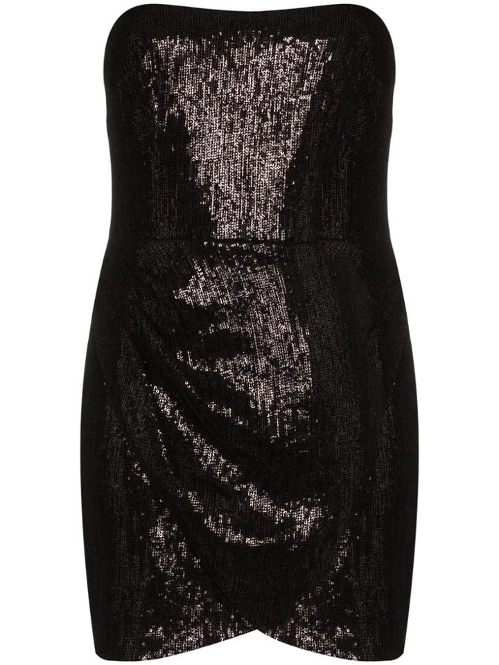Haney Olivia Strapless Sequin Mini Dress - Black
