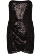 Haney Olivia Strapless Sequin Mini Dress - Black
