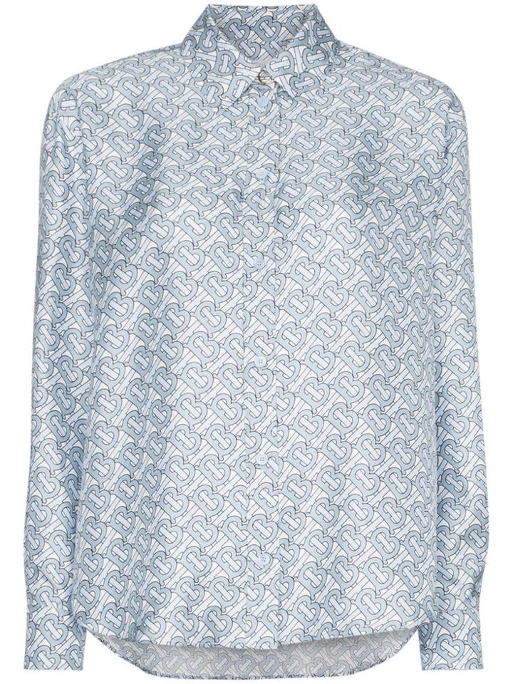 Burberry Monogram Logo Shirt - Blue
