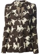 Biba Vintage Cat Print Trouser Suit