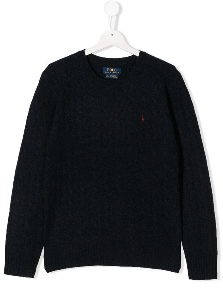 Polo Ralph Lauren Teen Cable Knit Jumper - Blue