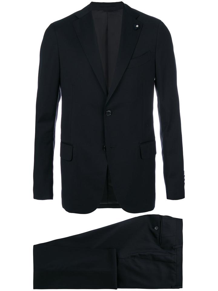 Lardini - Two Piece Formal Suit - Men - Cotton/cupro/viscose/wool - 54, Black, Cotton/cupro/viscose/wool