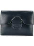 Hermès Vintage Circle Clutch - Blue
