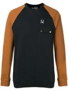 Raf Simons X Fred Perry Colourblock Snap Pocket Polo Shirt - Black