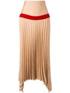 Atu Body Couture Asymmetric Pleated Skirt - Brown