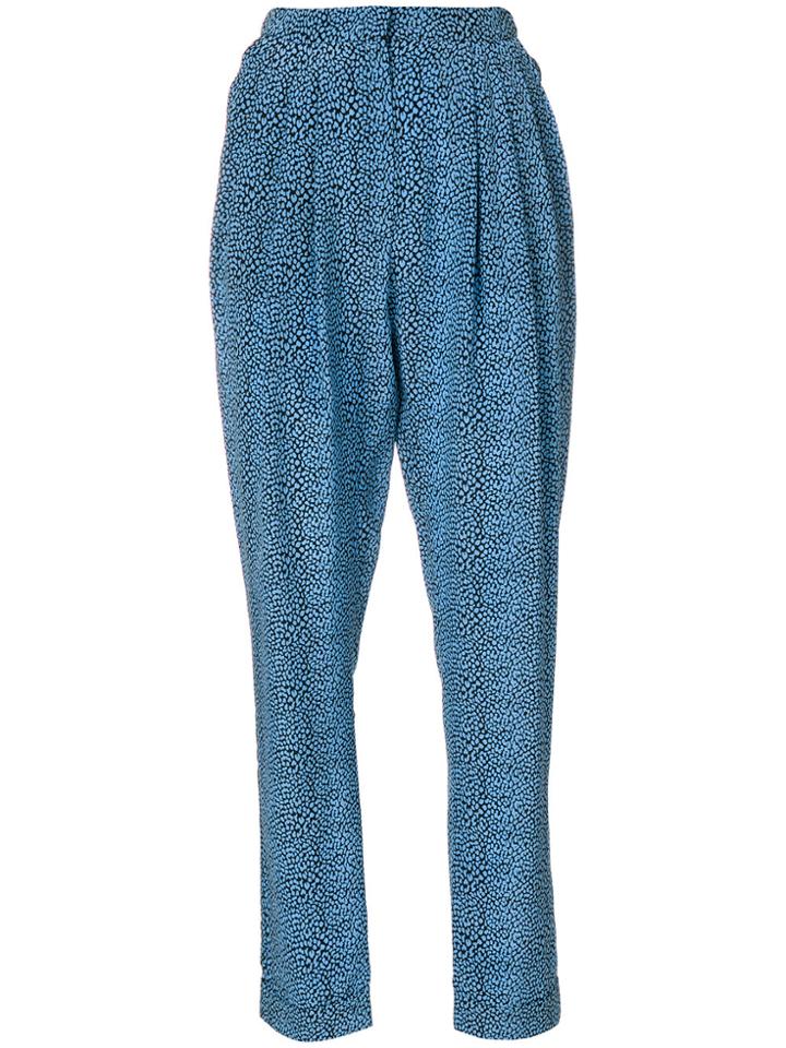 Philosophy Di Lorenzo Serafini Printed Tapered Trousers - Blue