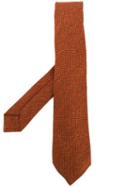 Kiton Color-block Knit Tie - Brown