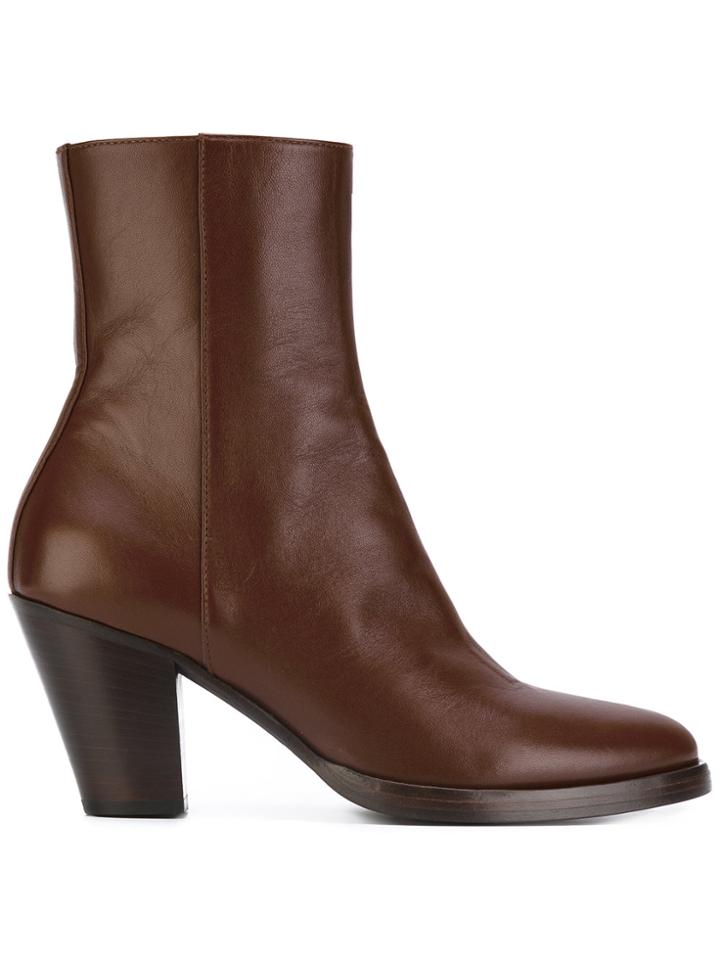 A.f.vandevorst Chunky Heel Ankle Boots - Red