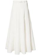 Co Pleated Maxi Skirt, Women's, Size: Small, White, Silk/linen/flax/cotton