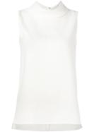 P.a.r.o.s.h. Roll Neck Sleeveless Blouse, Women's, Size: Small, Nude/neutrals, Polyester/spandex/elastane