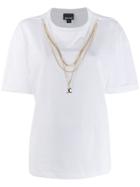 Just Cavalli T-shirt With Chain Details - White