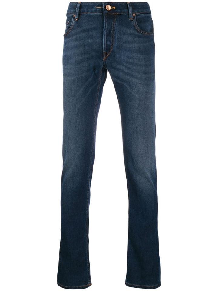 Hand Picked Slim Fit Denim Jeans - Blue
