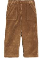 Burberry Kids Corduroy Wide-leg Trousers - Brown