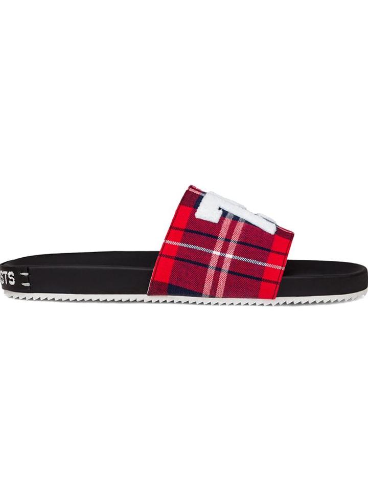 Swear 75 Applique Tartan Slippers