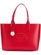 Emporio Armani Charm And Logo Tote Bag - Red