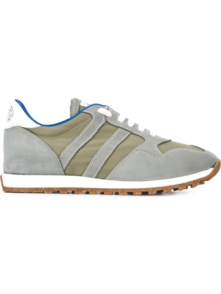 Alberto Fasciani Panelled Sneakers, Women's, Size: 37, Grey, Rubber/nubuck Leather/cotton