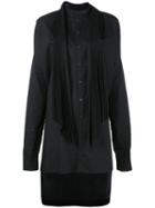 Masnada - High Low Shirt Dress - Women - Cotton/polyester - 42, Black, Cotton/polyester