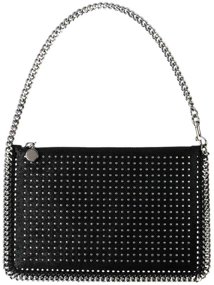 Stella Mccartney 'falabella' Clutch, Women's, Black, Artificial Leather/metal/cotton
