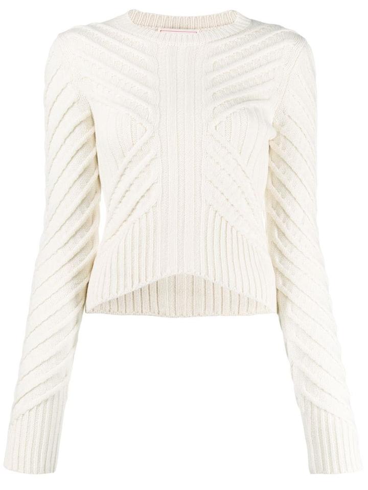 Alexander Mcqueen Chevron Knit Jumper - Neutrals