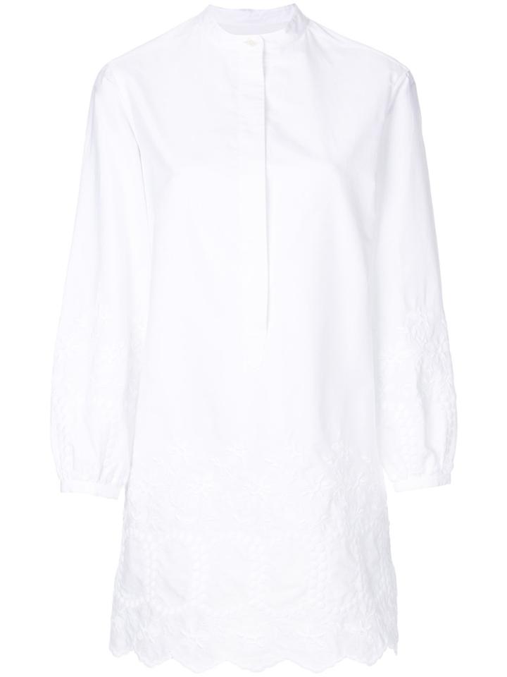 Burberry Embroidered Shirt Dress - White