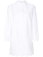 Burberry Embroidered Shirt Dress - White