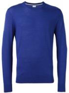 Paul Smith Crew Neck Jumper, Men's, Size: Medium, Blue, Silk/merino