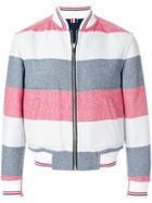 Thom Browne Reversible Rugby Stripe Melton Wool Blouson Bomber -