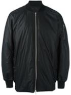 Kazuyuki Kumagai Textured Bomber Jacket, Men's, Size: 2, Black, Rayon/polyester/nylon/cotton